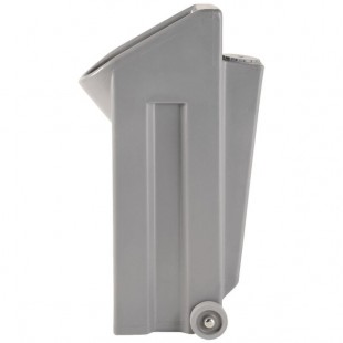 PolyJohn PK01-1000 PolyCan Gray 11 Gallon Portable Urinal with Wheels - Assembled