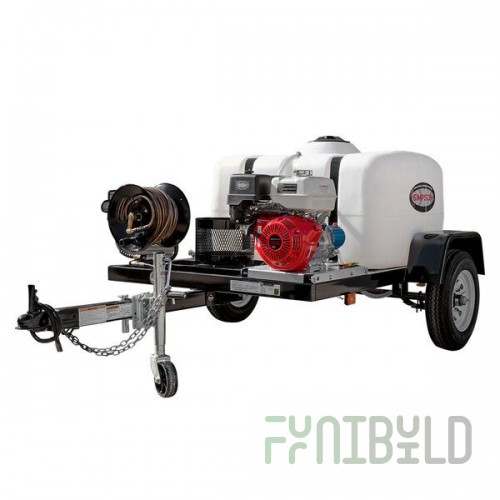 Simpson 1B-95002 49-State Compliant Trailer Pressure Washer with Honda Engine and 150 Gallon Water Tank - 4200 PSI; 4.0 GPM