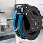 Regency Open Powder-Coated Steel Air / Water Hose Reel with 30' x 1/2