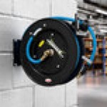 Regency Open Powder-Coated Steel Air / Water Hose Reel with 30' x 1/2