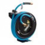 Regency Open Powder-Coated Steel Air / Water Hose Reel with 30' x 1/2