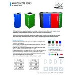 Ex-Cell Kaiser RC-KDHR-C BLX Kaleidoscope Collection Black Texture 8 Gallon Customizable Half-Round Cans / Bottles Receptacle Ex-Cell Kaiser RC-KDHR-C BLX Kaleidoscope Collection Black Texture 8 Gallon Customizable Half-Round Cans / Bottles Receptacle