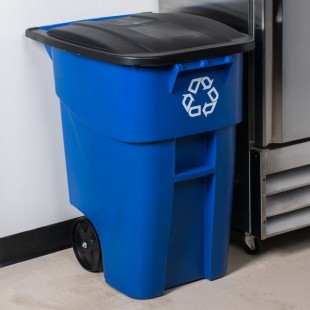 Rubbermaid® FG9W2773BLUE BRUTE 50 Gallon Blue Wheeled Round Recycling Bin with Lid Rubbermaid® FG9W2773BLUE BRUTE 50 Gallon Blue Wheeled Round Recycling Bin with Lid