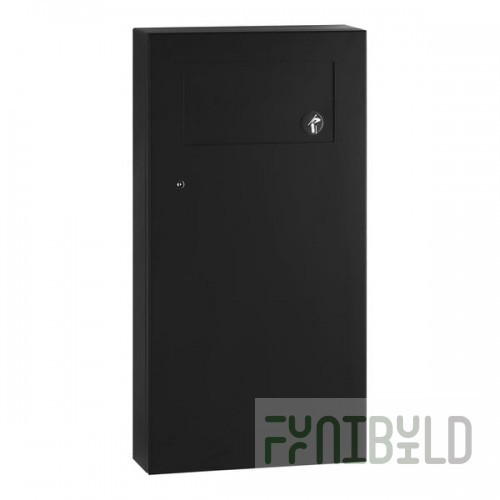 Bobrick B-35639.MBLK TrimLineSeries 3 Gallon Surface-Mounted Trash Can with Matte Black Finish