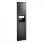 Bobrick B-35639.MBLK TrimLineSeries 3 Gallon Surface-Mounted Trash Can with Matte Black Finish Bobrick B-35639.MBLK TrimLineSeries 3 Gallon Surface-Mounted Trash Can with Matte Black Finish
