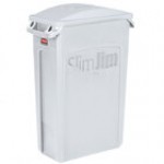 Rubbermaid® Slim Jim 92 Qt. / 23 Gallon Light Gray Rectangular Trash Can with Light Gray Handled Lid Rubbermaid® Slim Jim 92 Qt. / 23 Gallon Light Gray Rectangular Trash Can with Light Gray Handled Lid
