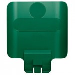 Rubbermaid® 2007918 Slim Jim 3-Stream Rectangular Recycling Station Kit with Open, Closed, and Mixed Recycling Lids