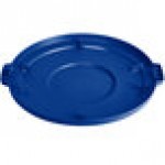 Carlisle 84103314 Bronco 32 Gallon Blue Flat Round Trash Can Lid Carlisle 84103314 Bronco 32 Gallon Blue Flat Round Trash Can Lid