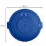 Carlisle 84103314 Bronco 32 Gallon Blue Flat Round Trash Can Lid Carlisle 84103314 Bronco 32 Gallon Blue Flat Round Trash Can Lid