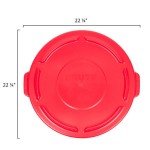 Rubbermaid® FG263100RED BRUTE 32 Gallon Red Round Trash Can Lid Rubbermaid® FG263100RED BRUTE 32 Gallon Red Round Trash Can Lid