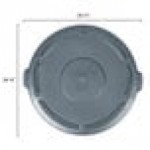 Rubbermaid® FG265400GRAY BRUTE 55 Gallon Gray Round Trash Can Lid