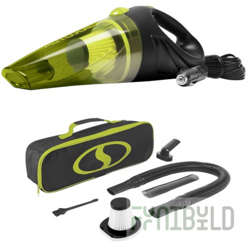 Auto Joe ATJ-V501 16' Corded Electric Portable Car Vacuum Cleaner with 2 Filters & Storage Bag - 12V