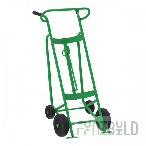 Valley Craft 1,000 lb. 4-Wheel Steel Drum Truck with Mold-On Rubber Wheels F82845A2