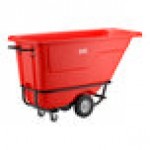 Lavex 0.5 Cubic Yard Red Heavy-Duty Tilt Truck / Trash Cart (850 lb. Capacity)
