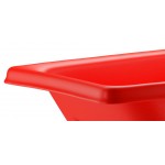 Lavex 0.5 Cubic Yard Red Heavy-Duty Tilt Truck / Trash Cart (850 lb. Capacity)