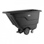 Lavex 0.5 Cubic Yard Red Heavy-Duty Tilt Truck / Trash Cart (850 lb. Capacity)