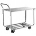 Winholt WX-1000KA/B-WM Two Shelf Stocking Cart with Bumpers and Handle - 41 Winholt WX-1000KA/B-WM Two Shelf Stocking Cart with Bumpers and Handle - 41
