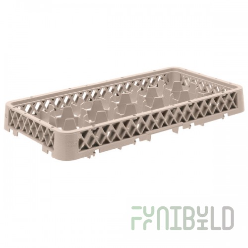 Vollrath HRD1 Traex® Half-Size Beige 17 Compartment Glass Rack Extender
