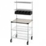 Metro CR2430DSS Drive-Thru Order Prep Station with Stainless Steel Shelving - 31 3/4
