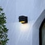 Globe Modern Matte Black / Gold Outdoor LED Wall Sconce - 120V, 11.5W Globe Modern Matte Black / Gold Outdoor LED Wall Sconce - 120V, 11.5W
