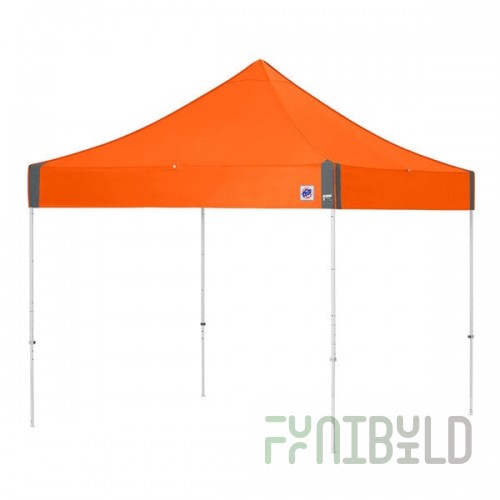 E-Z Up EC3STL10KFWHTSO Eclipse Instant Shelter 10' x 10' Steel Orange Canopy with White Frame