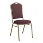 Lancaster Table & Seating Tan Fabric Crown Back Stackable Banquet Chair with Copper Vein Frame Lancaster Table & Seating Tan Fabric Crown Back Stackable Banquet Chair with Copper Vein Frame