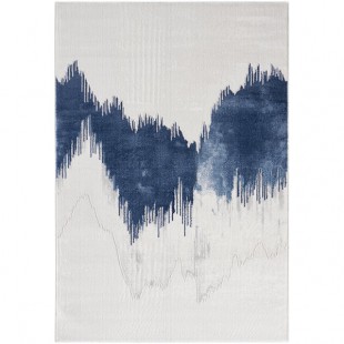 Abani Atlas Collection 4' x 6' Blue / Gray Contemporary Abstract Mountain Area Rug