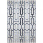 Abani Atlas Collection 4' x 6' Blue / Gray Contemporary Abstract Mountain Area Rug