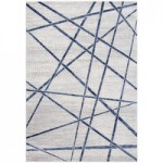 Abani Atlas Collection 4' x 6' Blue / Gray Contemporary Abstract Mountain Area Rug