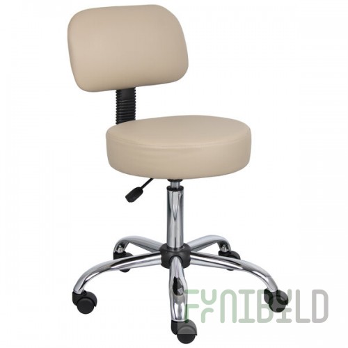 Boss Office B245-BG Beige Be Well Medical Professional Adjustable Stool with Back