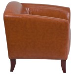 Flash Furniture 111-1-CG-GG Hercules Imperial Cognac Leather Chair with Wooden Feet
