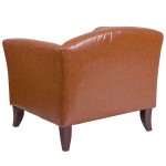 Flash Furniture 111-1-CG-GG Hercules Imperial Cognac Leather Chair with Wooden Feet