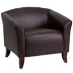 Flash Furniture 111-1-CG-GG Hercules Imperial Cognac Leather Chair with Wooden Feet