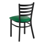 Lancaster Table & Seating Black Finish Ladder Back Chair with 2 1/2 Lancaster Table & Seating Black Finish Ladder Back Chair with 2 1/2