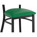 Lancaster Table & Seating Black Finish Ladder Back Chair with 2 1/2 Lancaster Table & Seating Black Finish Ladder Back Chair with 2 1/2