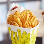Carnival King 20 oz. Square French Fries Cardboard Fry Cone - 500/Case