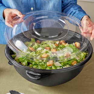 Visions Clear PET Plastic Dome Lid for 320 oz. Round Bowls - 5/Pack Visions Clear PET Plastic Dome Lid for 320 oz. Round Bowls - 5/Pack