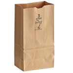 Duro Husky Dubl Life 3 lb. Heavy Duty Natural Kraft Bag - 400/Bundle