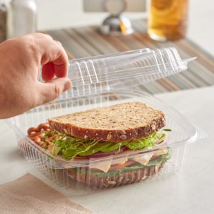 Stalk Market Clear PLA Hinged Container 8 Stalk Market Clear PLA Hinged Container 8