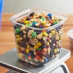 Fabri-Kal SQ24 TruWare 24 oz. Square Recycled PET Deli Container - 600/Case