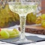 Fineline Flairware 2104 4 oz. Clear Plastic 2 Piece Champagne Glass - 360/Case Fineline Flairware 2104 4 oz. Clear Plastic 2 Piece Champagne Glass - 360/Case