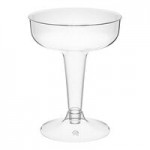 Fineline Flairware 2104 4 oz. Clear Plastic 2 Piece Champagne Glass - 360/Case Fineline Flairware 2104 4 oz. Clear Plastic 2 Piece Champagne Glass - 360/Case