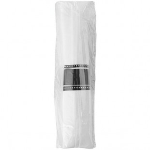 Fineline Flairware Individually Wrapped Pre-Rolled Napkin and Black Extra Heavy Weight Flatware and Utensils Kit - 100/Case