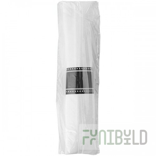 Fineline Flairware Individually Wrapped Pre-Rolled Napkin and Black Extra Heavy Weight Flatware and Utensils Kit - 100/Case
