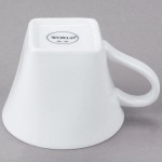 Libbey Slate 8 oz. Ultra Bright White Low Porcelain Cup - Sample
