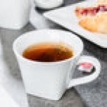 Libbey Slate 8 oz. Ultra Bright White Low Porcelain Cup - Sample