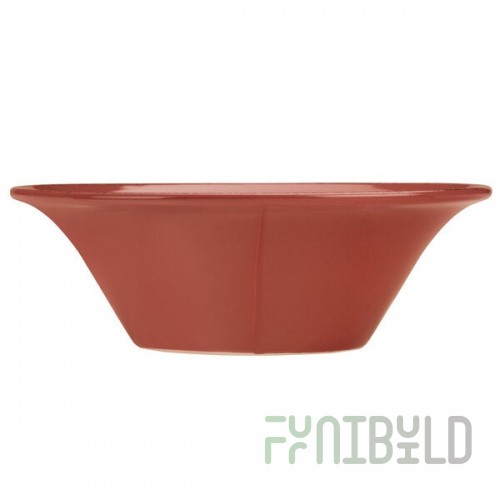 Libbey Farmhouse 20 oz. Round Barn Red Porcelain Soup Bowl - Sample