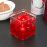 American Metalcraft 8 oz. Square Glass Condiment Jar - 12/Case