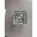 American Metalcraft 8 oz. Square Glass Condiment Jar - 12/Case