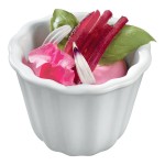 Solia Cannele 1.8 oz. White Scalloped Porcelain Mini Dish - 144/Case